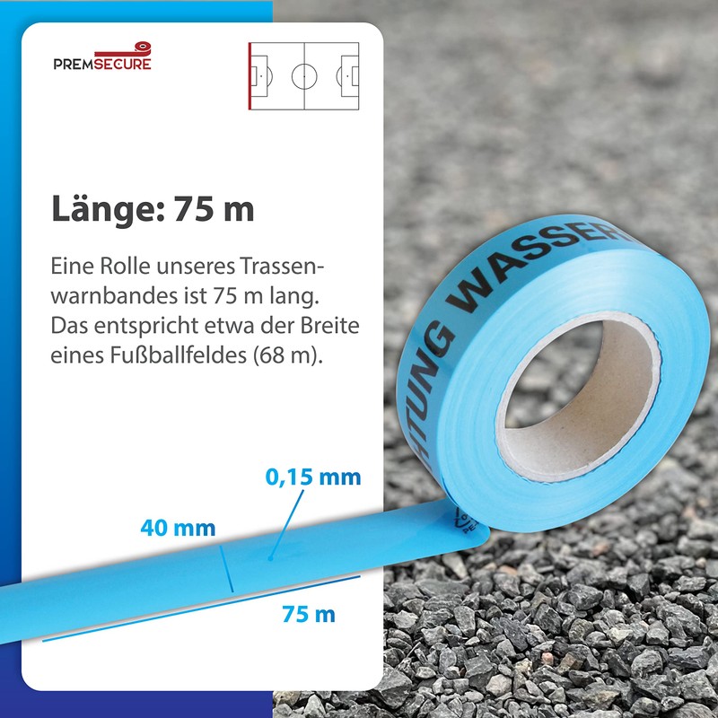PremSecure Path Warning Tape Warning Water Pipe Warning Tape Drinking