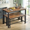 Tatub Dining Table Set for 4, 3-Piece Kitchen Table with