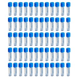 HUAZIZ Pack of 60 1.8 ml Freezing Tubes Blue, 1.8 ml Blue with Lid and Graduated Markings, Plastic Cryo Tubes Test Tube Test Tube Test Tube for Laboratory