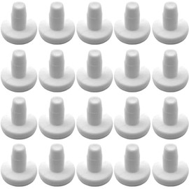 cyclingcolors 20 x White Plastic Cover Caps Diameter 16 mm x 6.5 mm Screw Caps Protective Caps Round Plugs Plugs End Caps Blind Hole Blind Plugs Cover Furniture