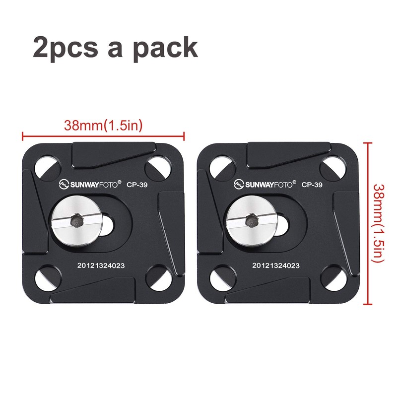 SUNWAYFOTO CP-39 Camera Clip QR Plate Compatible with Arca-Swiss, RRS,