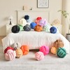 LUSJNGE Black Decorative Throw Knot Pillow Ball for Home Chair