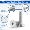 1/4-20 x 1/2" Flat Head Socket Cap Screws Countersunk Bolts,