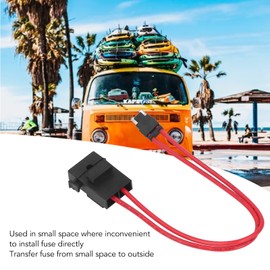 Walfront 5pcs Automotive Automotive Blade Fuse Holder Kit 16AWG Mini Fuse Holder Connector with 5pcs 15A Fuse (ACD Flat Angle 10.9mm)