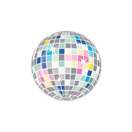 7" Birthday Beats Disco Ball Disposable Paper Dessert Plates – 8 Count