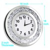 DMDFIRST Crystal Crushed Diamond Mirrored Round Wall Clock 16x16x2 inches