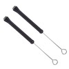 TUOREN 2Pair Jazz Drum Sticks Brushes Kit 1 Pair Retractable
