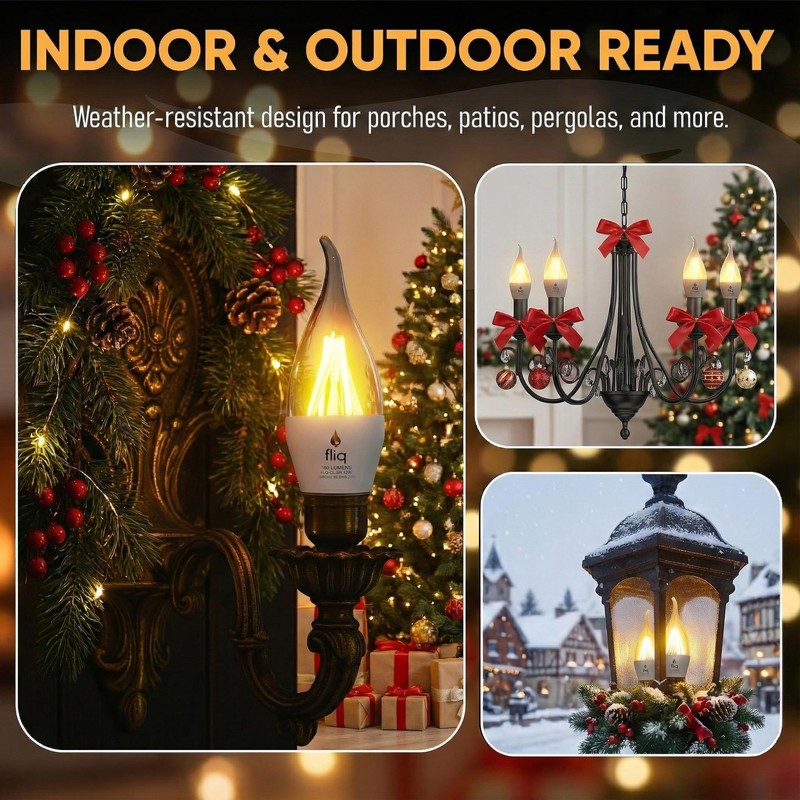 Fliq | LED Flame Light Bulb | 2 Pack |