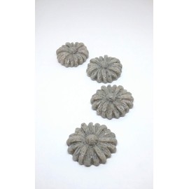 Fairy Garden Miniature Flower Stepping Stones. Set of 4. Dollhouse. Terrarium Decor