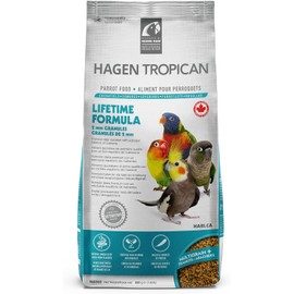 HARI Tropican Bird Food, Hagen Parrot Food with Peanuts & Sunflower Seeds, Maintenance Parrot Granules 2 mm, Lifetime Formula, 1.8 lb Bag