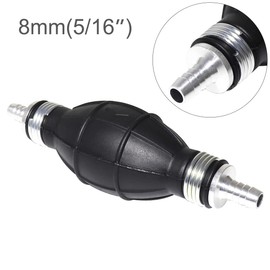2 bombillas negras de goma para bomba de combustible, bomba de combustible al aspiradora, imprimación manual, gasolina, diésel para accesorios de barco marino (5/16 pulgadas, 8 mm)