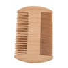 Lice Comb, Wooden Beard Comb, Professional Portable Double Sided Fine