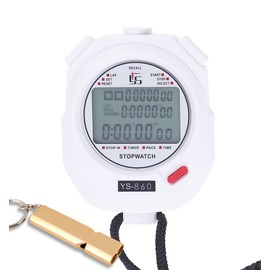 Stopwatch with Whistle, Stopwatch Sport Digital 60 Memory with Function and Mute Function for Swimmer Ralley