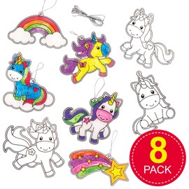 Baker Ross AR384 Unicorn Suncatcher Decorations (Pack of 8)