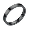 Stackable Stainless Steel High Polished Wedding Band Classical Ring (Black,