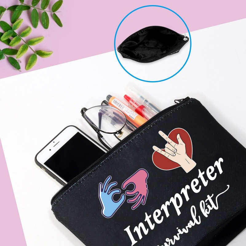 Interpreter Zipper Pouch Interpreter Survival Kit Gift Makeup Bag for