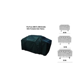 Acoveritt Extension Griddle Cover for All 28"&36“ with Foldble Shelf Models,Waterproof 300D*300D Dyed Polyester with TPU Coating; Flat Top Gas Grill Cover, Black；