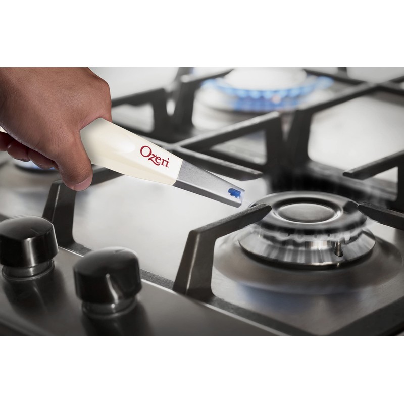 Ozeri Encendedor de estufa piezoeléctrica, sin llama (blanco)