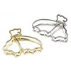 QinGoo Large Stainless Steel Hair Clip Gold Metal Hair Claw