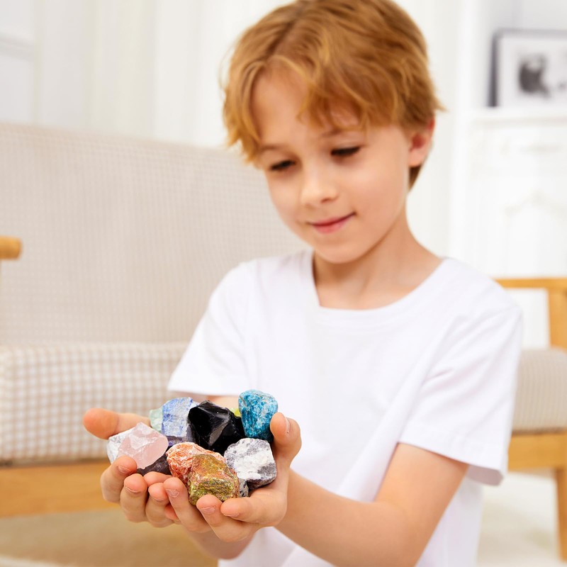 Rock Collection for Kids - 30 Pcs Rocks, Gemstones &