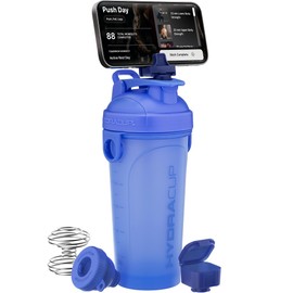 Hydra Cup JailBreak Bottle (1st Generation) - Free Your Shaker | Use as Tripod to Watch & Record Content | Mixes Shakes | Includes Phone Clip, Pill Container, Funnel, Shaker Bottle & Dual Mixers