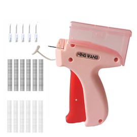 Ming Wang Stitch Gun,Tagging Gun for ClothingTemporary Clothing Fixing and DIY， Comes with 6 Needles,and 1200 Fasteners,Tag Gun-with Storage Box (pink)