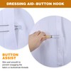 3Pcs Button Hook Assist Device with Easy-Grip Wooden Handle, Stainless