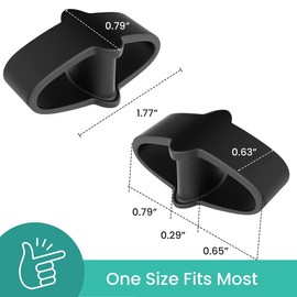 Welnove Pack of 12 Bunion Corrector, Toe Separators with 2 Loops, Big Toe Spacer Suitable for Bunion and Overlap Toe (Black)