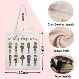 Recreation TV Show Inspired Handbag Parks House Rules Tote Bag in This House TV Show Merch Pawnee National Park Gift (House WE)