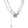 UEIOAVL Necklaces for Kids, 1 Piece Butterfly Pendant Collar Double
