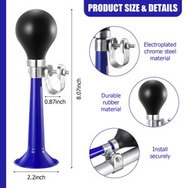 Threan 3 Pcs Clown Horn Classic Bike Horn Bicycle Horn Bike Horn Loud Retro Metal Air Horn for Clown Role Play Street Performance Events Adults Kids Bicycle Handle Twist Loudspeaker Siren Hooter