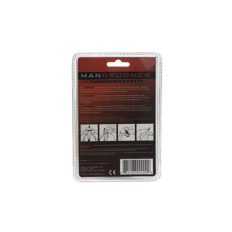 MANGROOMER Do-It-Yourself Electric Back Hair Shaver Premium Replacement Head