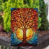 America Forever Stained Glass Tree Garden Flag, 12.5 x 18