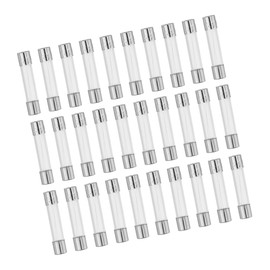 REPAIROCK 30pcs 1A Quick Blow Glass Tube Fuse Breaking Voltage 250V 6x30mm 0.24x1.18 Inch Fuse Glass Tube for Car Auto Replacement Parts