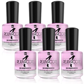 duri duri Rejuvacote 1 Original Maximum Strength Nail Growth System Base, Top Coat - Nails Hardening, Repair, Chipping, Strengthen, Breaking and Brittle Treatment (Pack of 6)