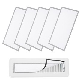 YOKIVE 6 Pcs Magnetic Floor Vent Covers, Floor Register Cover PVC Mesh Air Vent Screen Filters, Great for Home Floor, Wall, Ceiling, Catch Debris Hair Dust (White, 14-Inch x 8-Inch)