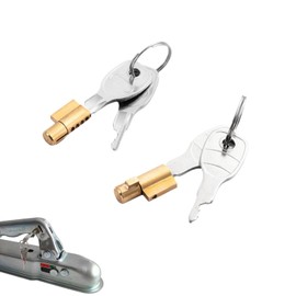 Lyivisk 2 Stück Anhängerschloss, geeignet für 50-mm-Stahlkupplungen mit 4 Schlüsseln, Steckschloss für Anhängerkupplung, Anhänger Diebstahlsicherung