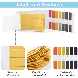 Papel de Prueba de PH, 400 Hojas, PH 1-14