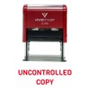 UNCONTROLLED COPY Self Inking Rubber Stamp (Red Ink) - Large