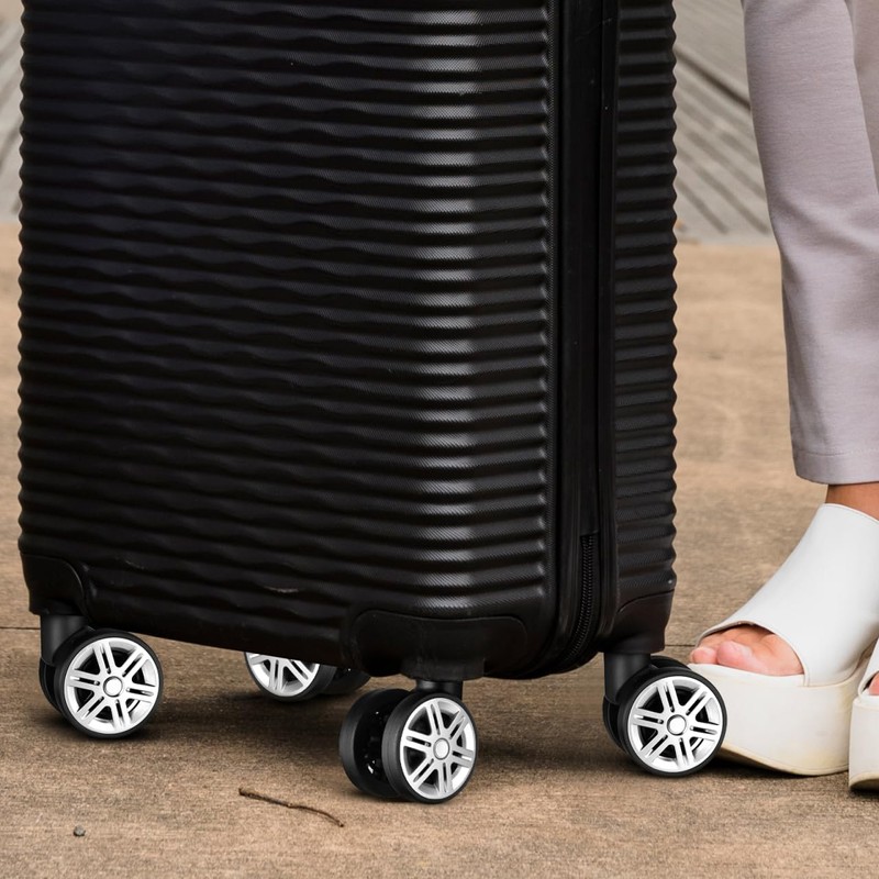 Kisangel Replacement Trolley Case Wheels 4.33 Inch Diameter Universal Suitcase