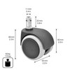 WAGNER swivel chair castors/office chair castors - 5pcs. set -