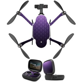 MightySkins Skin Compatible with GoPro Karma Drone Headphones wrap Cover Sticker Skins Antique Purple