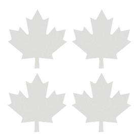 CUSHYSTORE 4x Maple Leaf Canada Canadian National Country Sticker Decal for Laptop Phone Scrapbook (4.75", White)