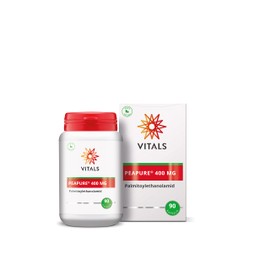 Vitals PeaPure Kapseln 400mg Reines Palmitoylethanolamid (PEA) Hochdosiertes Supplement mit PEA-opt-Gütesiegel für optimale Resorption und Wirksamkeit 100% Vegan