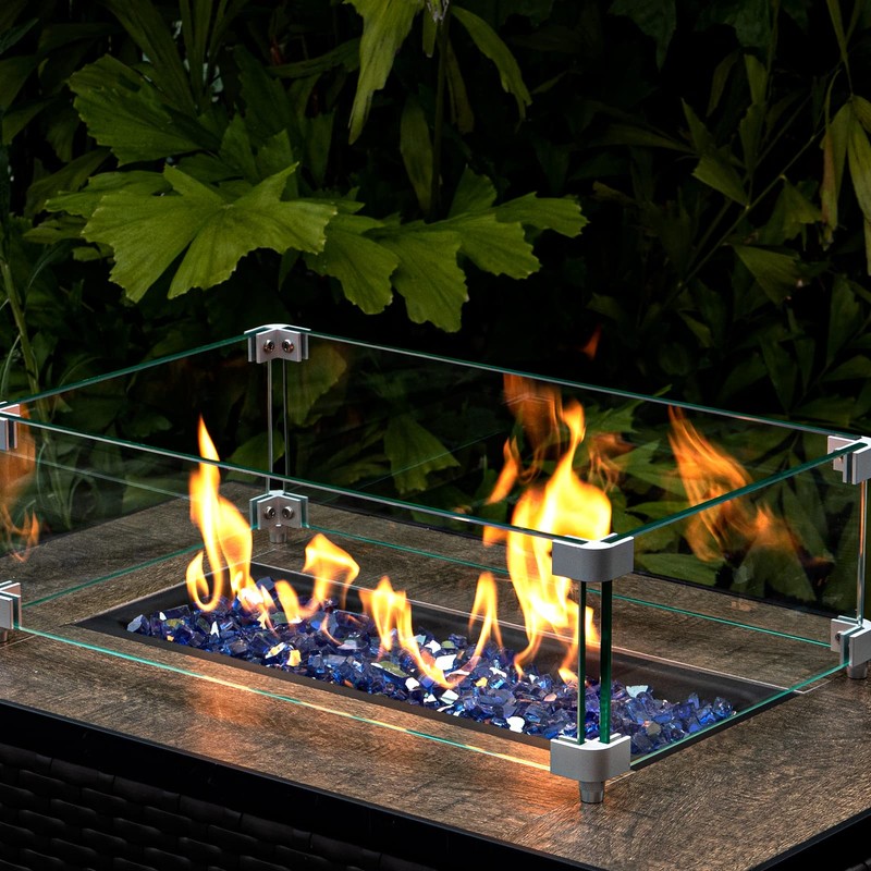 GASPRO 10 lbs Fire Glass for Propane Fire Pit, 1/2-Inch