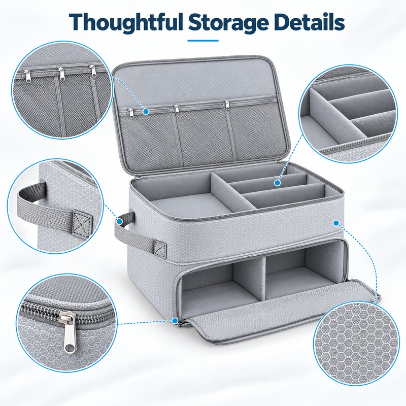 Golf Trunk Organizer for Shoes and Accessories – Waterproof 2-Layer