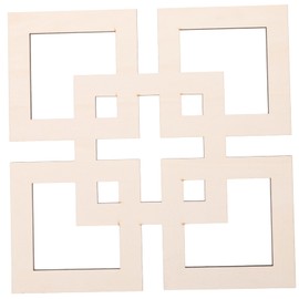 SHINEOFI Wood Wall Art Decor Hollow Out Basswood House Decoration Sticker for Living Room Easy Installation Durable Design for Home Decor and Wall Decorations