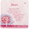 Floral Single Ceramic Sentiment Coaster - 'Mum' Artistic Floral Butterfly