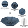 G4Free 46 Inch Windproof Foldable Travel Umbrellas Double Canopy with
