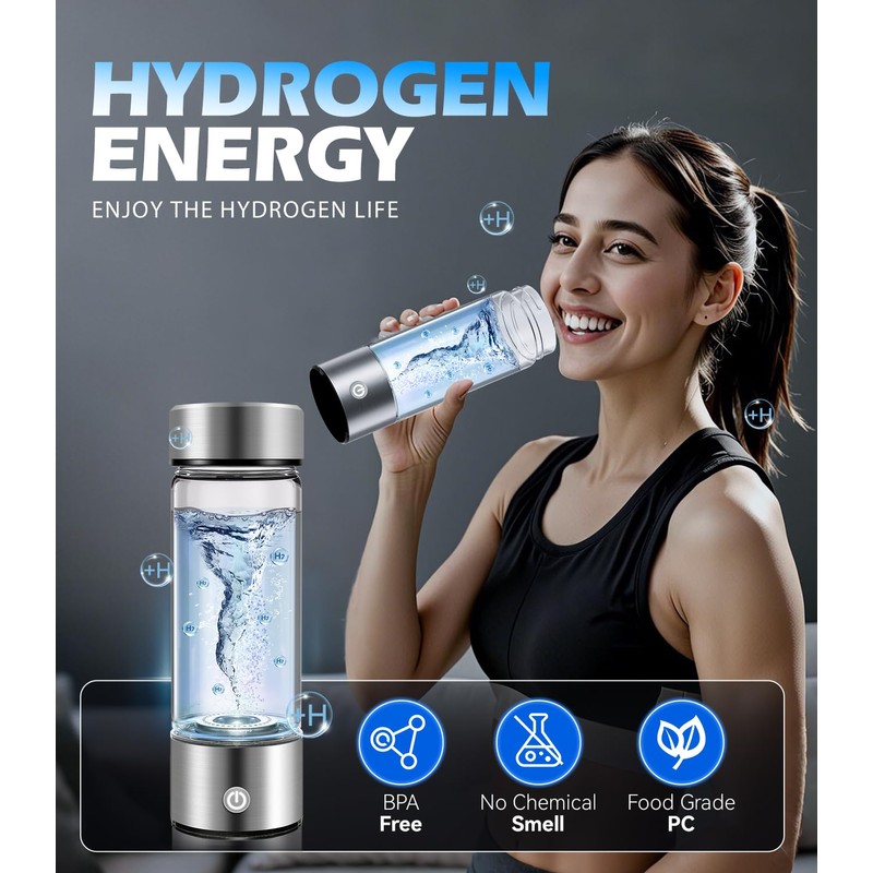 2025 Upgraded Hydrogen Water Bottle 8.0【3000 PPB (3 times the